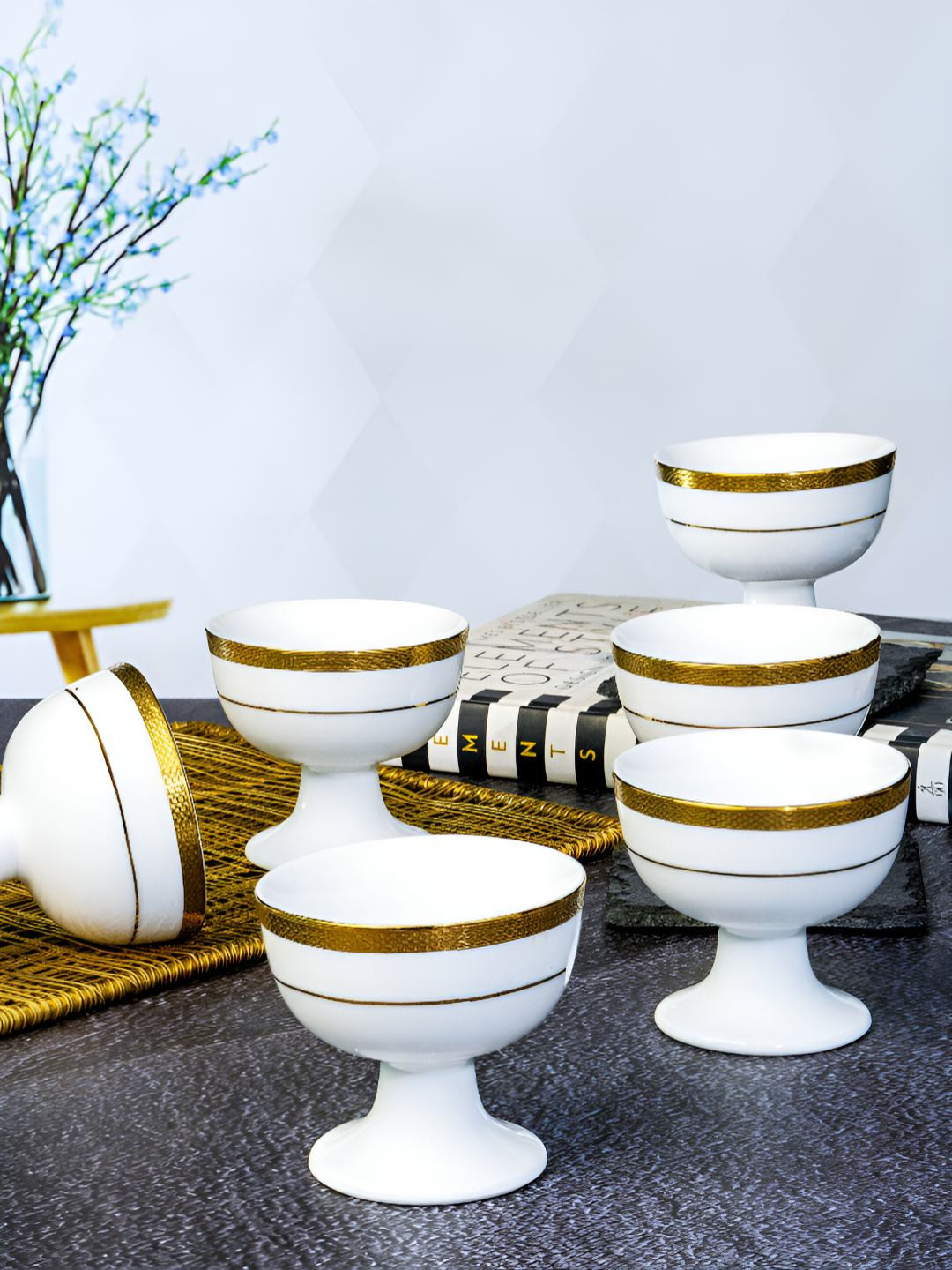 

Roxx White 6 Pieces Porcelain Dishwasher Safe Serving Bowl