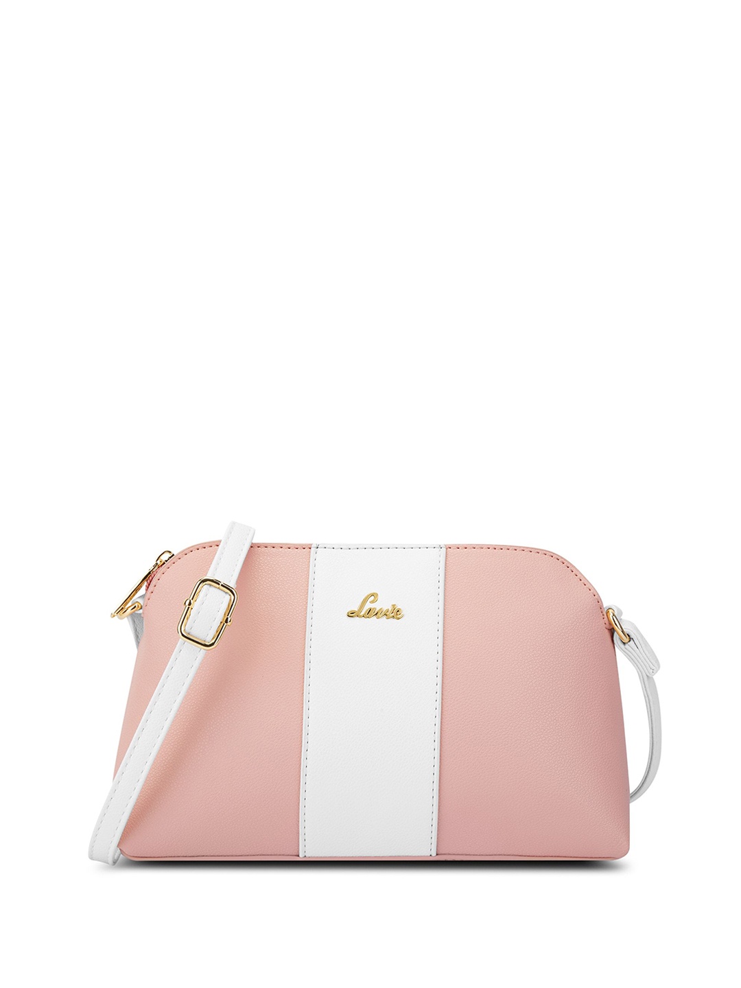 

Lavie Women Colourblocked Structured Leather Sling Bag, Pink