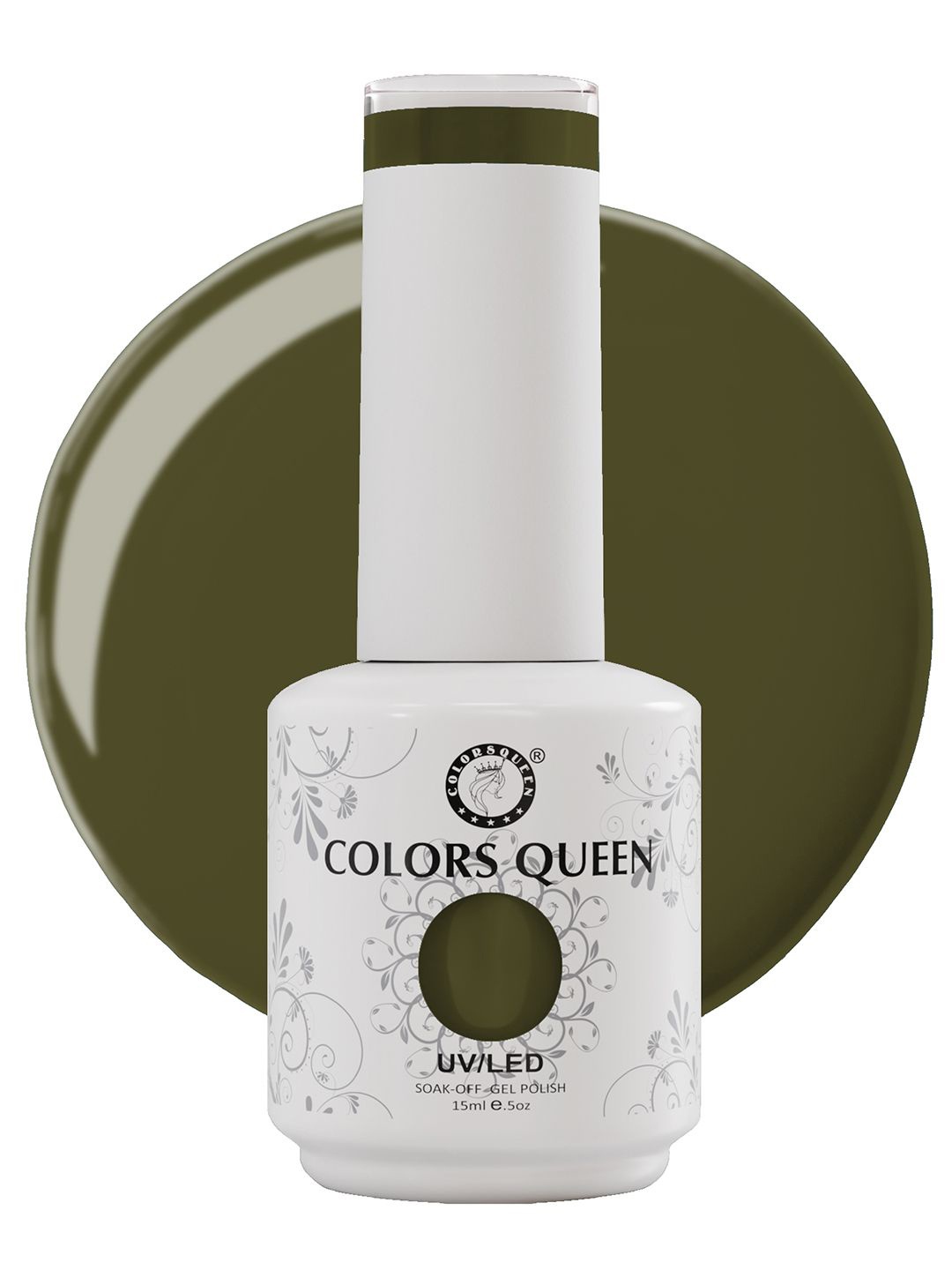 

Colors Queen UV/LED Soak Off Gel Polish- 15 ml- Shade- 205, Olive