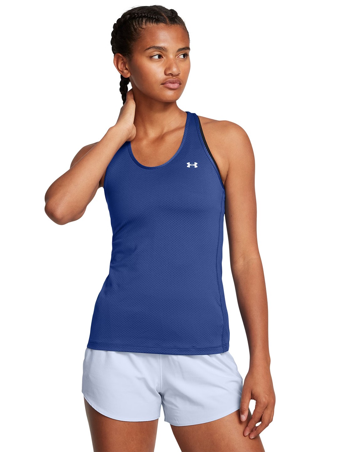 

UNDER ARMOUR Heat Gear Racerback Tank Top, Navy blue
