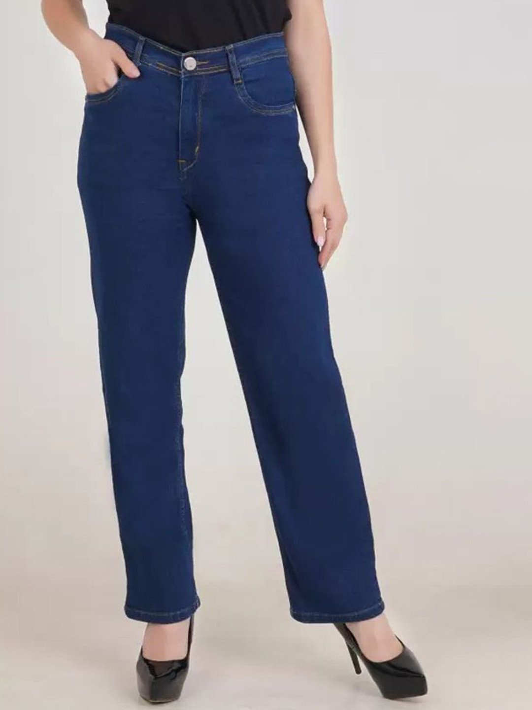 

LINARIA Women Classic Relaxed Fit Mid-Rise Jeans, Blue