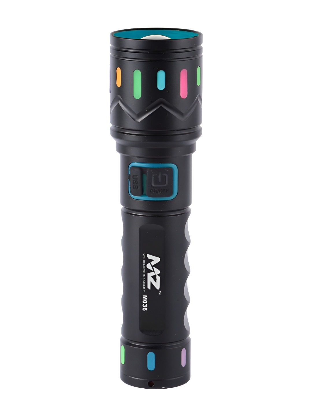 

MZ M036 Black Metal Rechargeable Led Flashlight