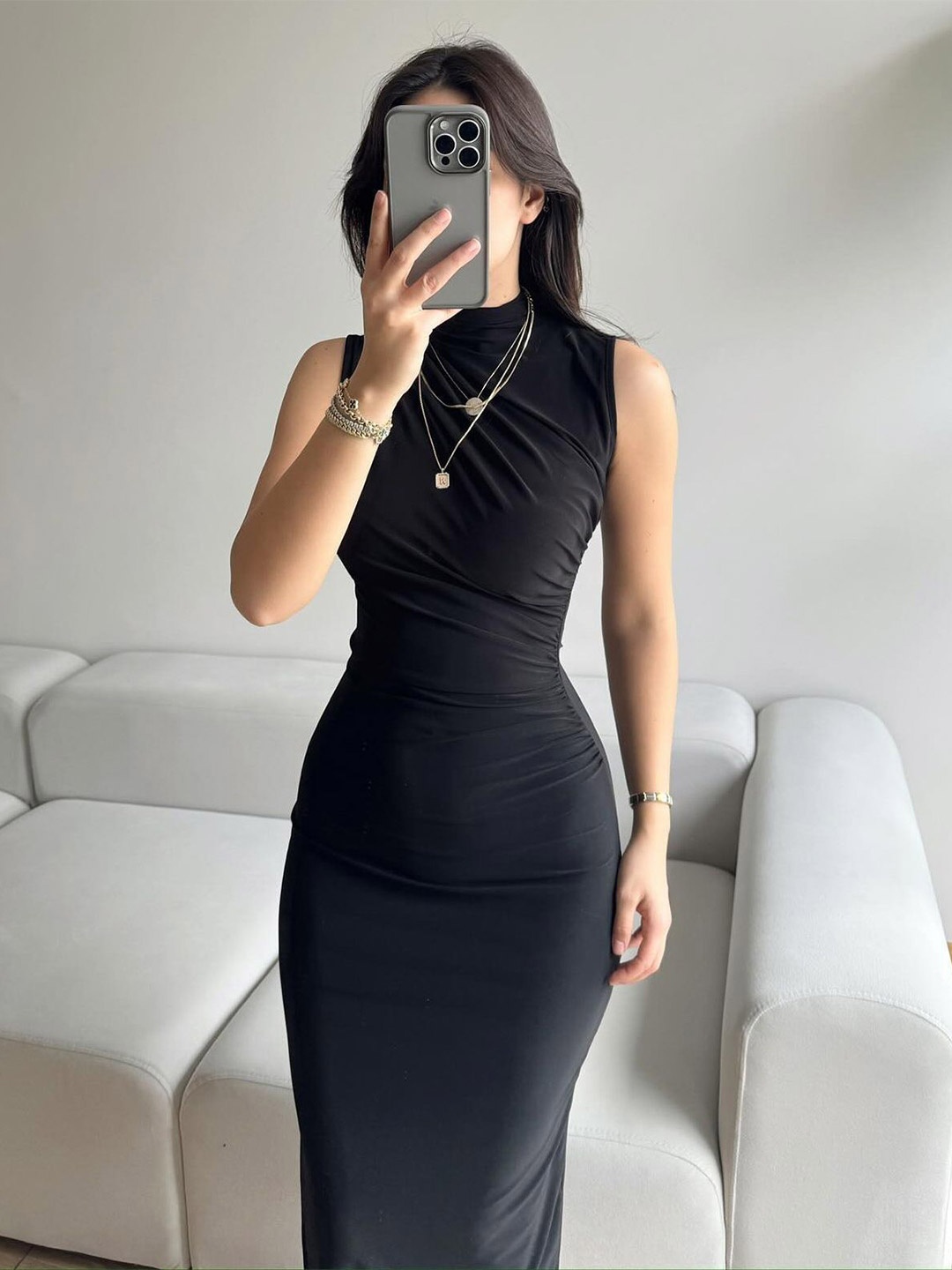

StyleCast x Revolte Bodycon Midi Dress, Black