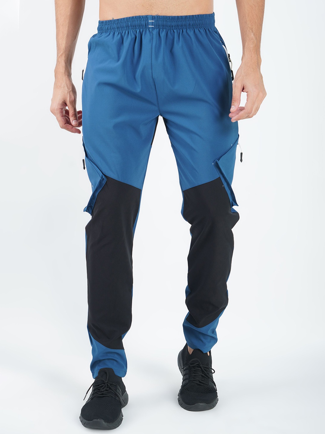

GOTO Men Colorblocked Sports Regular Fit Track Pants, Blue