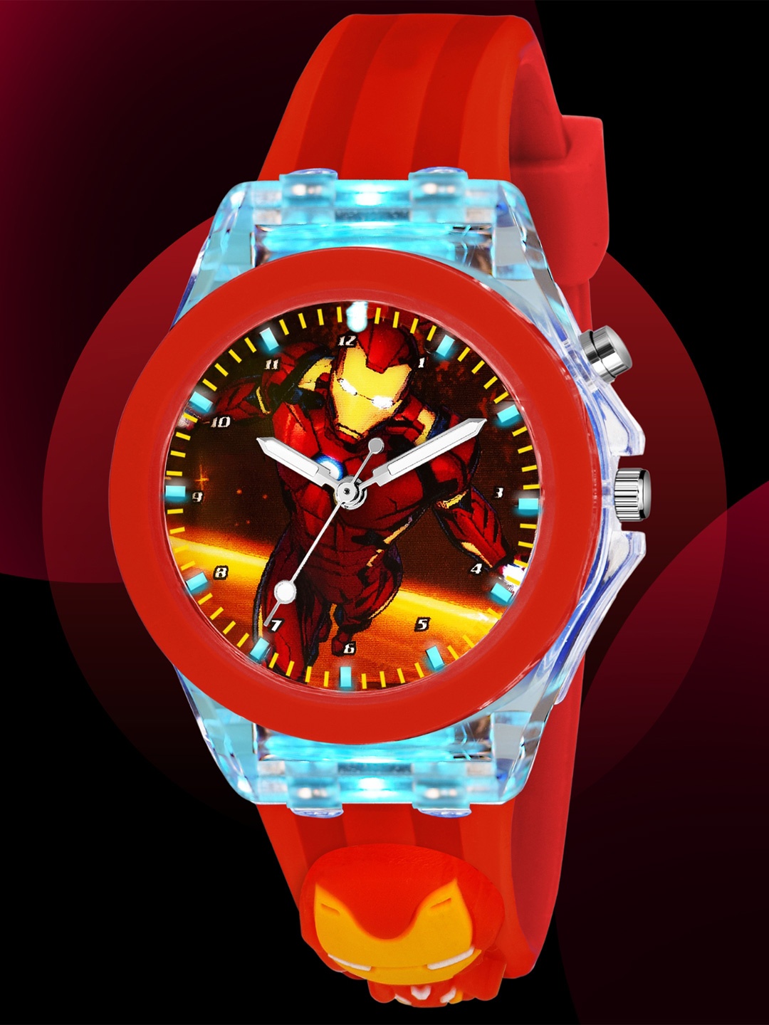 

SWADESI STUFF Kids Printed Dial & Reset Time Analogue Watch MULTI RED IRONMAN