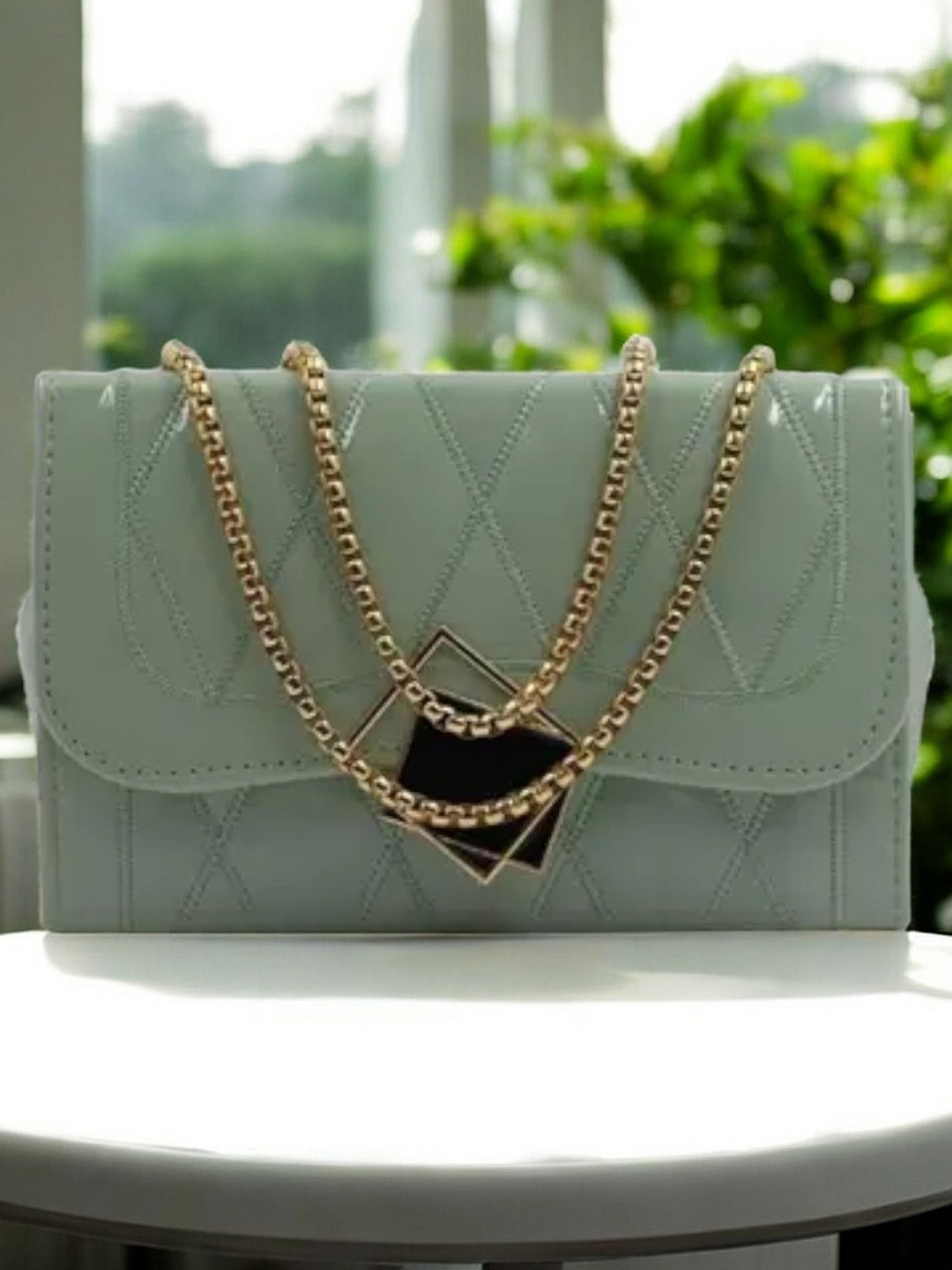 

CLARIS JAMES Women Solid Crossbody Sling Bag, Green