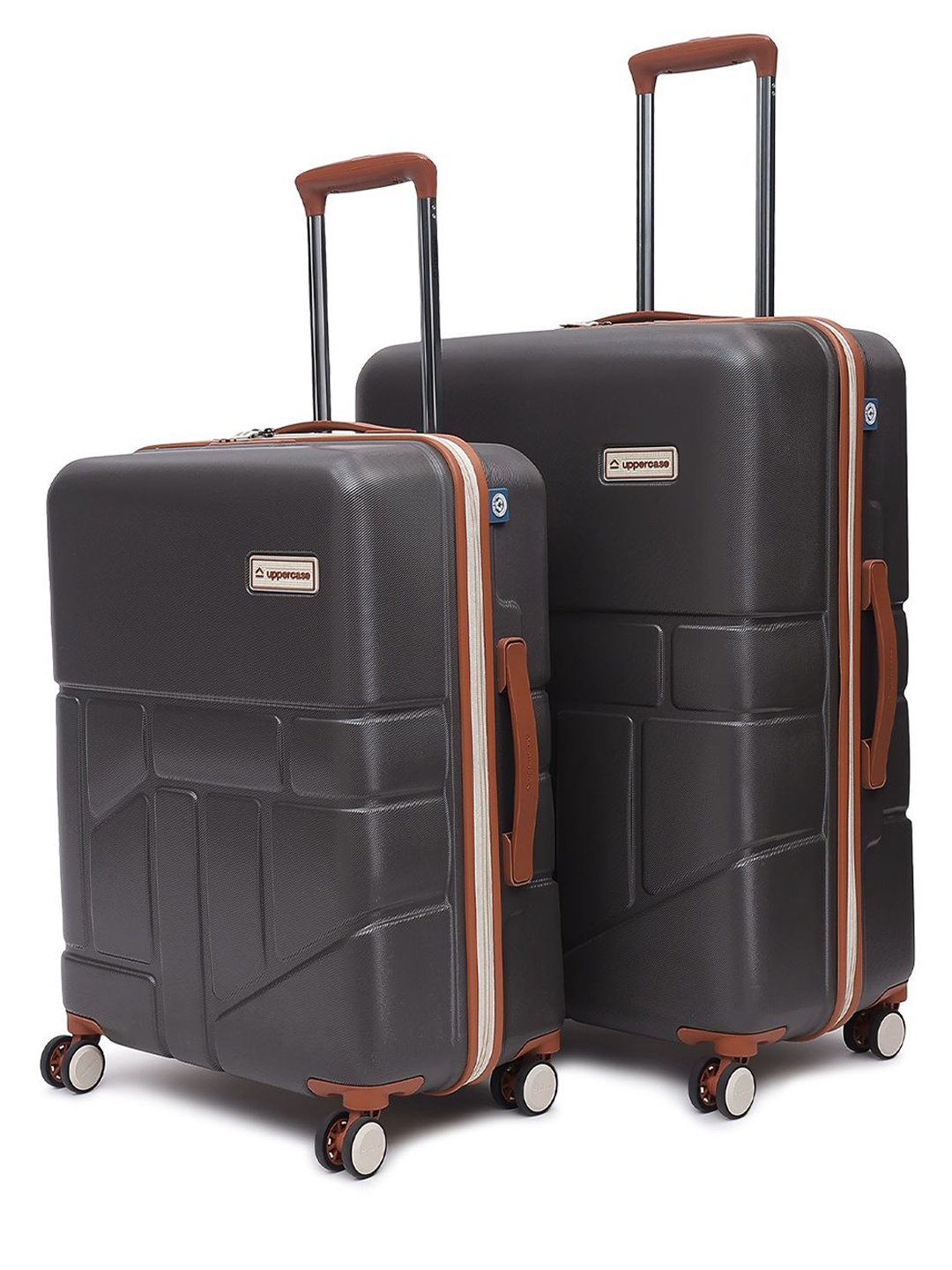 

uppercase Rock Hard Luggage Trolley Bag Set of 2, Grey