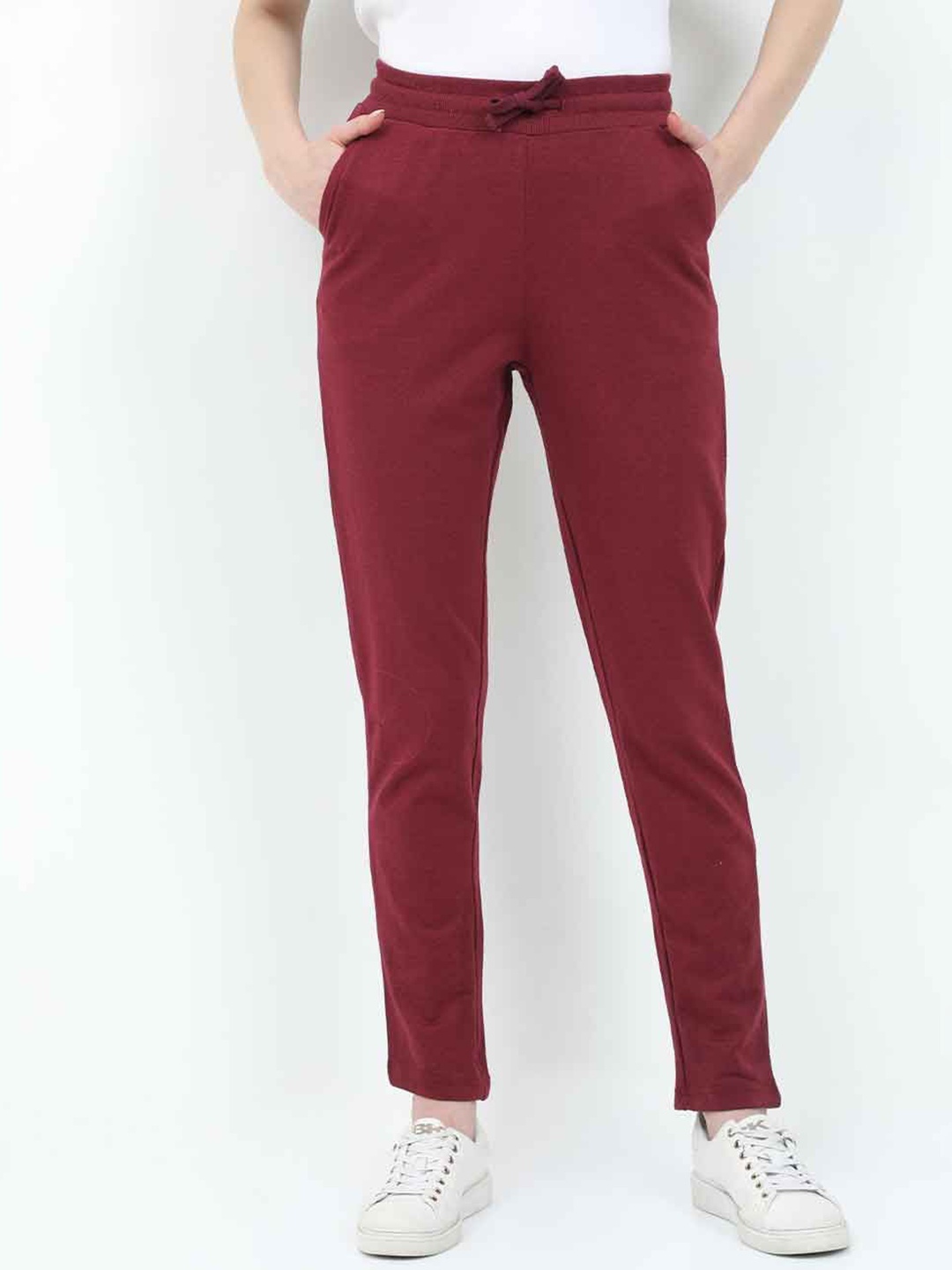 

Honeysuckle by Cotton Colors Women Cotton Relaxed-Fit Mid Rise Track Pants, Maroon