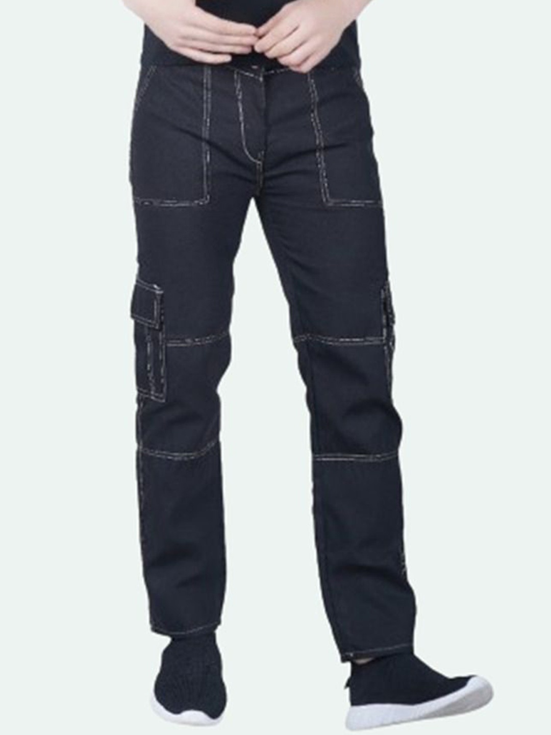 

LINARIA Men Classic Slim Fit Cotton Jeans, Black