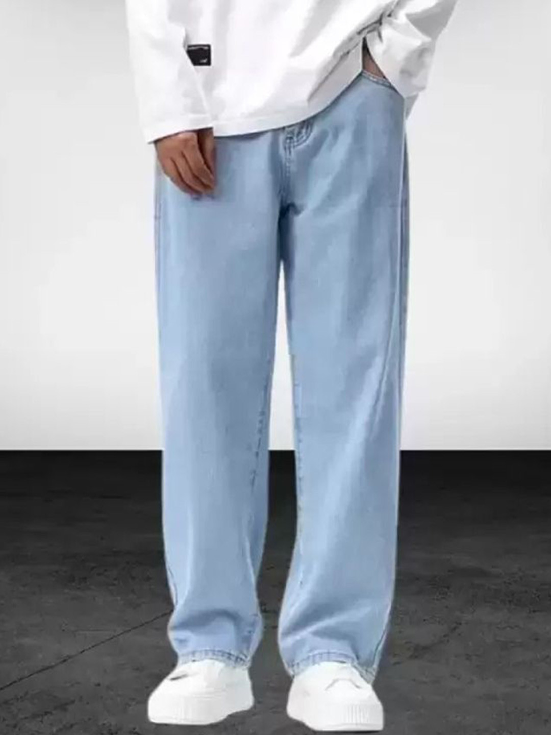 

LINARIA Men Classic Relaxed Fit Cotton Jeans, Blue