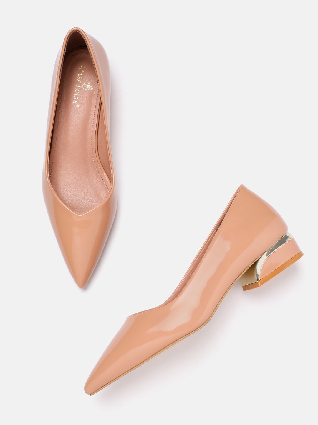

Marc Loire Women Solid Work Block Pumps, Nude