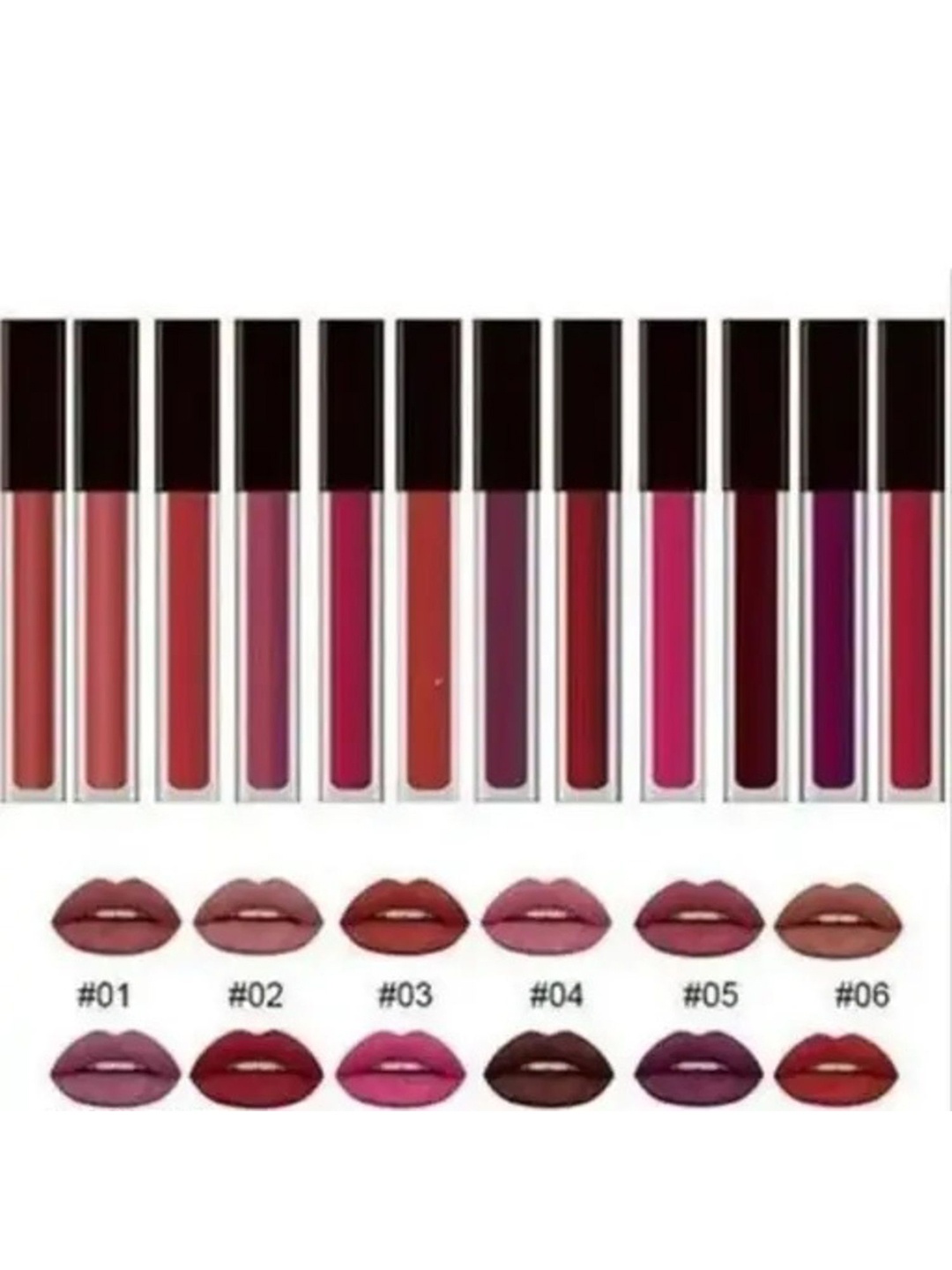 

Fusion Fly Set Of 12 Long Lasting Matte Liquid Lipstick - 12.5 g Each, Pink