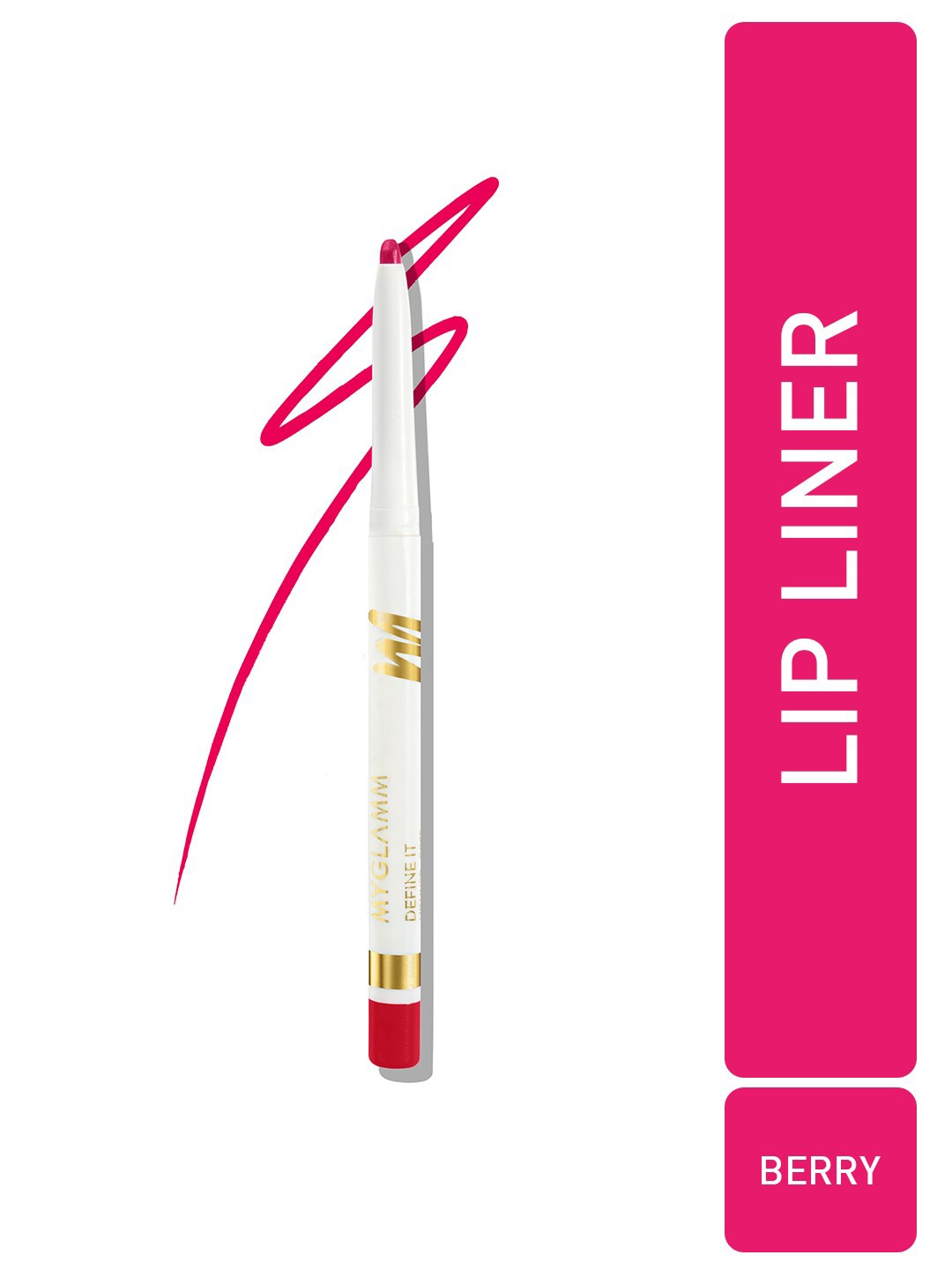 

MyGlamm Define It Creamy Matte Lip Liner - Berry, Pink