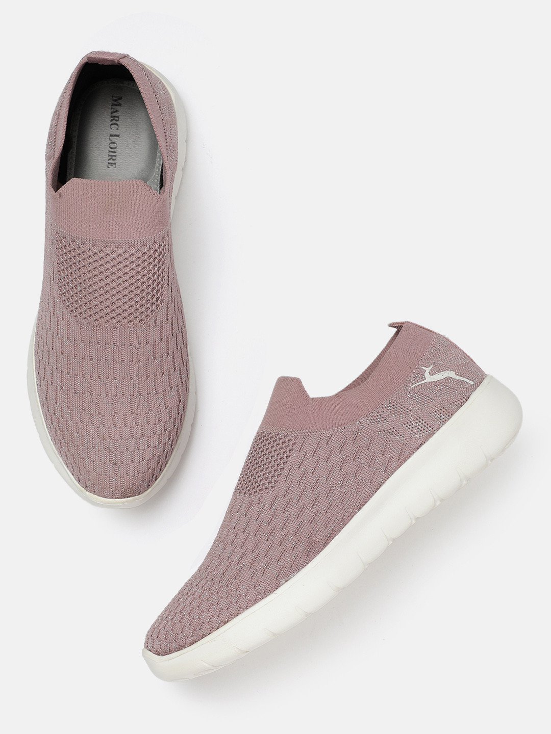 

Marc Loire Women Woven Design Slip-On Sneakers, Beige