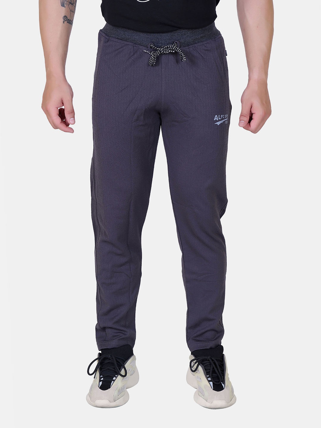 

BAESD Men Slim-Fit Mid Rise Dri-FIT Track Pants, Grey