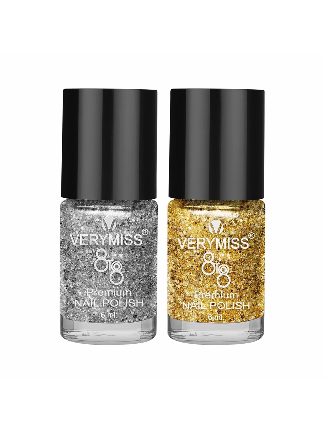 

VERYMISS Set Of 2 8 To 8 Premium Long Lasting Nail Polish - Shade 221-222, Gold