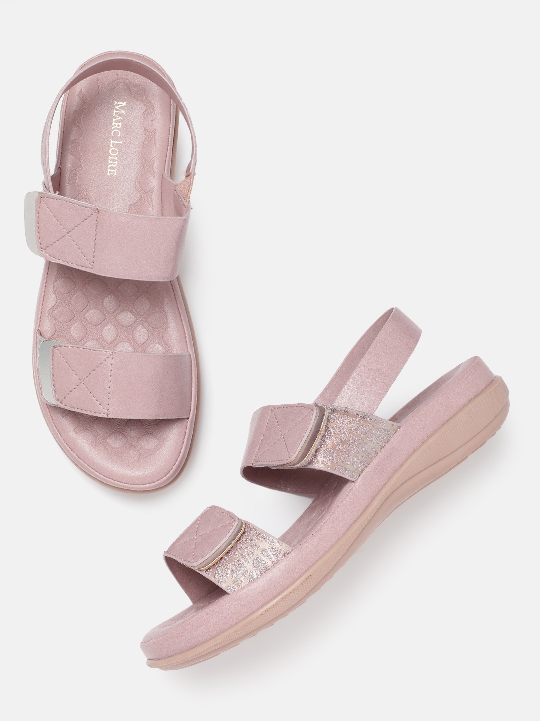 

Marc Loire Printed Embellished Comfort Heels, Nude