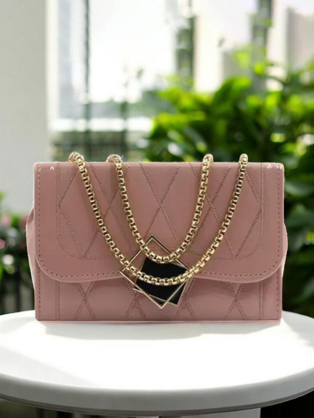 

CLARIS JAMES Women Solid Crossbody Sling Bag, Nude