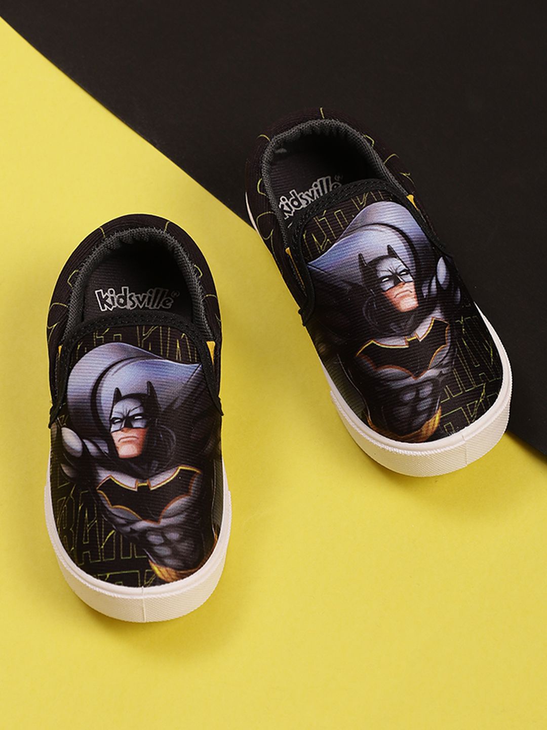 

Kids Ville Boys Batman Printed Slip-On Sneakers, Black