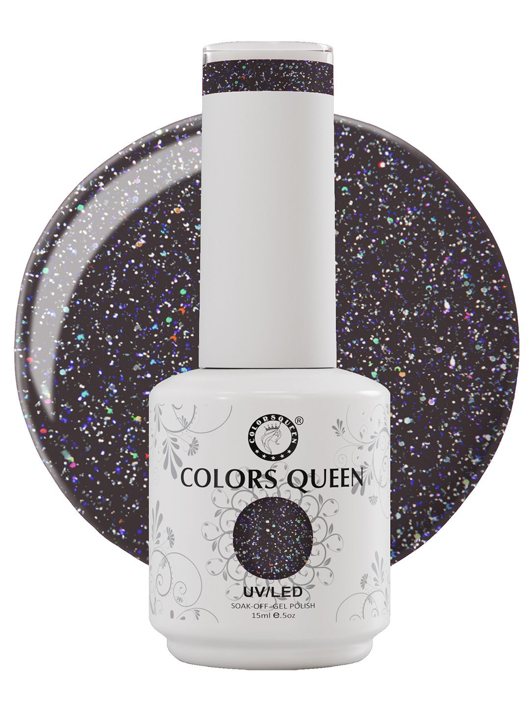 

Colors Queen UV/LED Soak Off Long Wearing Gel Polish 15ml - Shade 224, Black