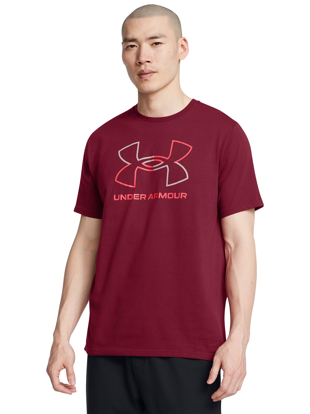 

UNDER ARMOUR Foundation Short Sleeves T-shirt, Maroon