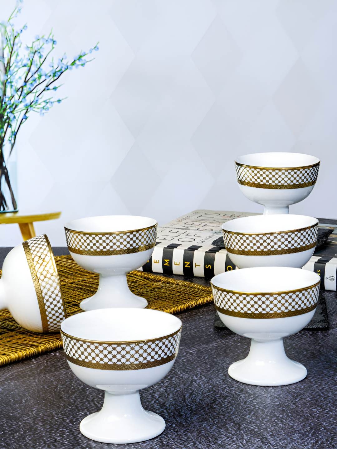 

Roxx White 6 Pieces Porcelain Dishwasher Safe Serving Bowl