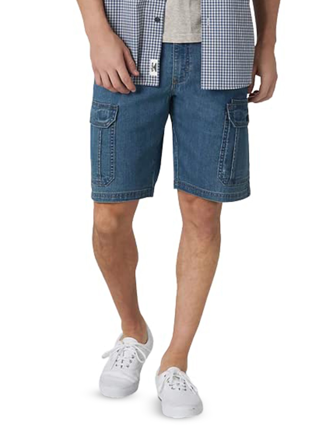 

BAESD Men High-Rise Denim Outdoor Denim Shorts, Blue