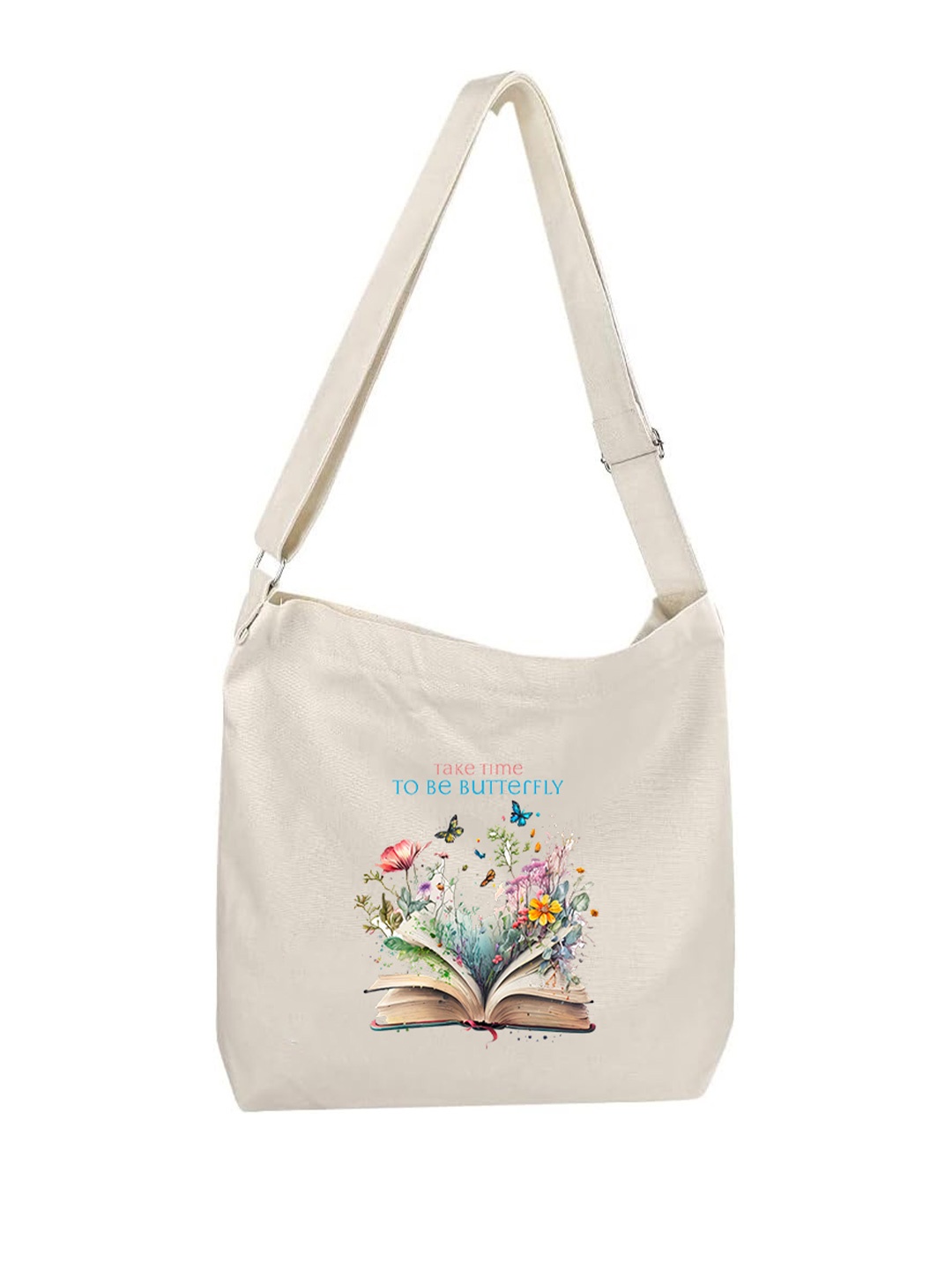 

Lify Women Graphic Printed Structured Cotton Tote Bag, Beige