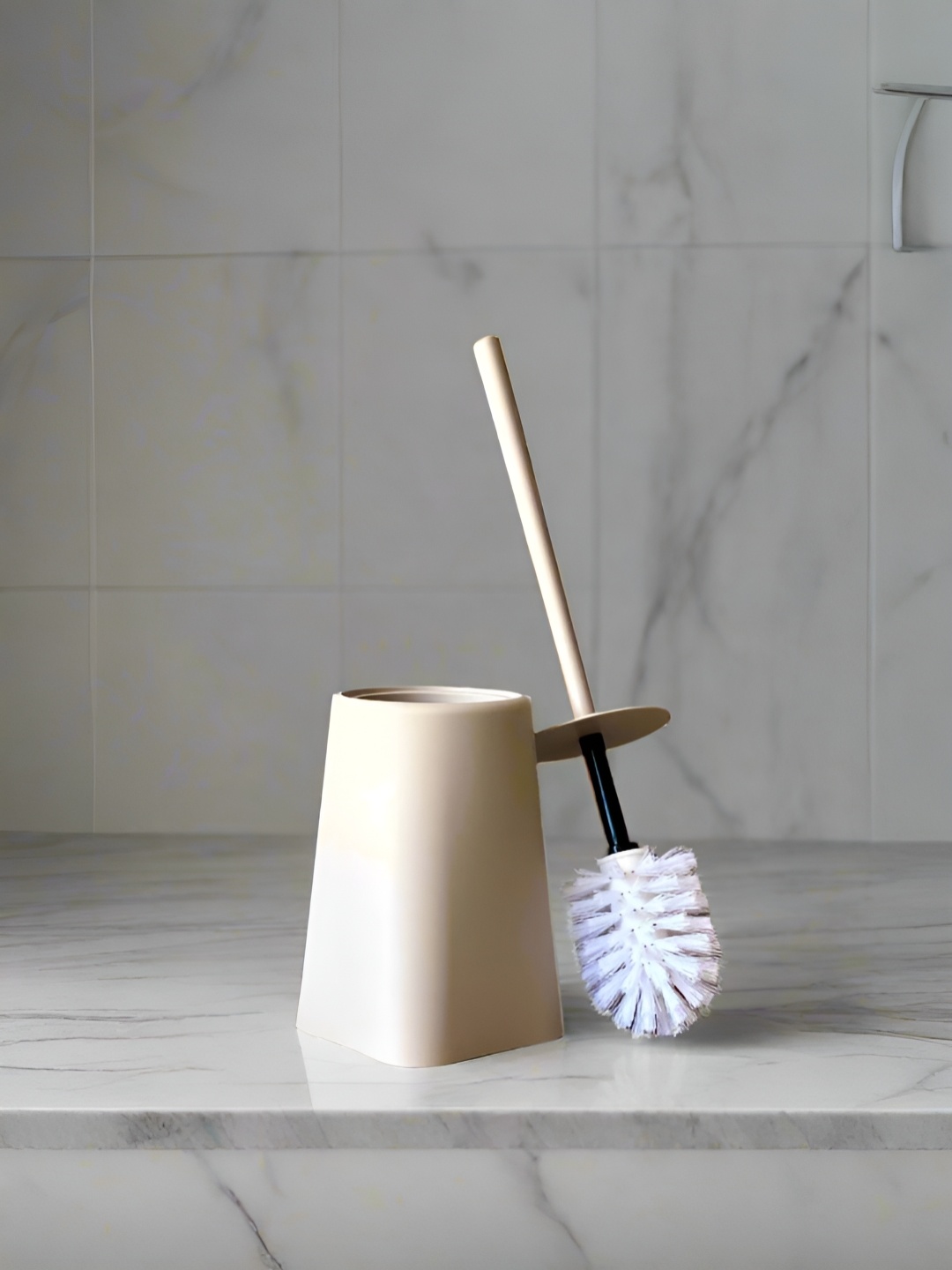 

Mason Home Beige & White Toilet Brush Holder