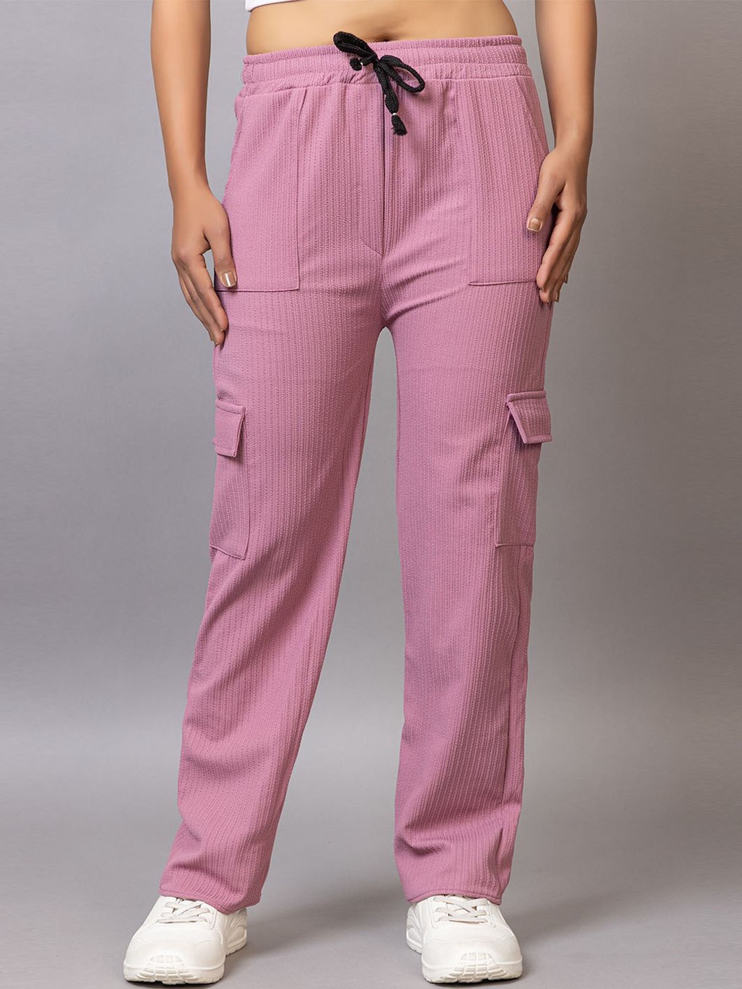 

PROBASIC Women Mid Rise Trouser, Pink