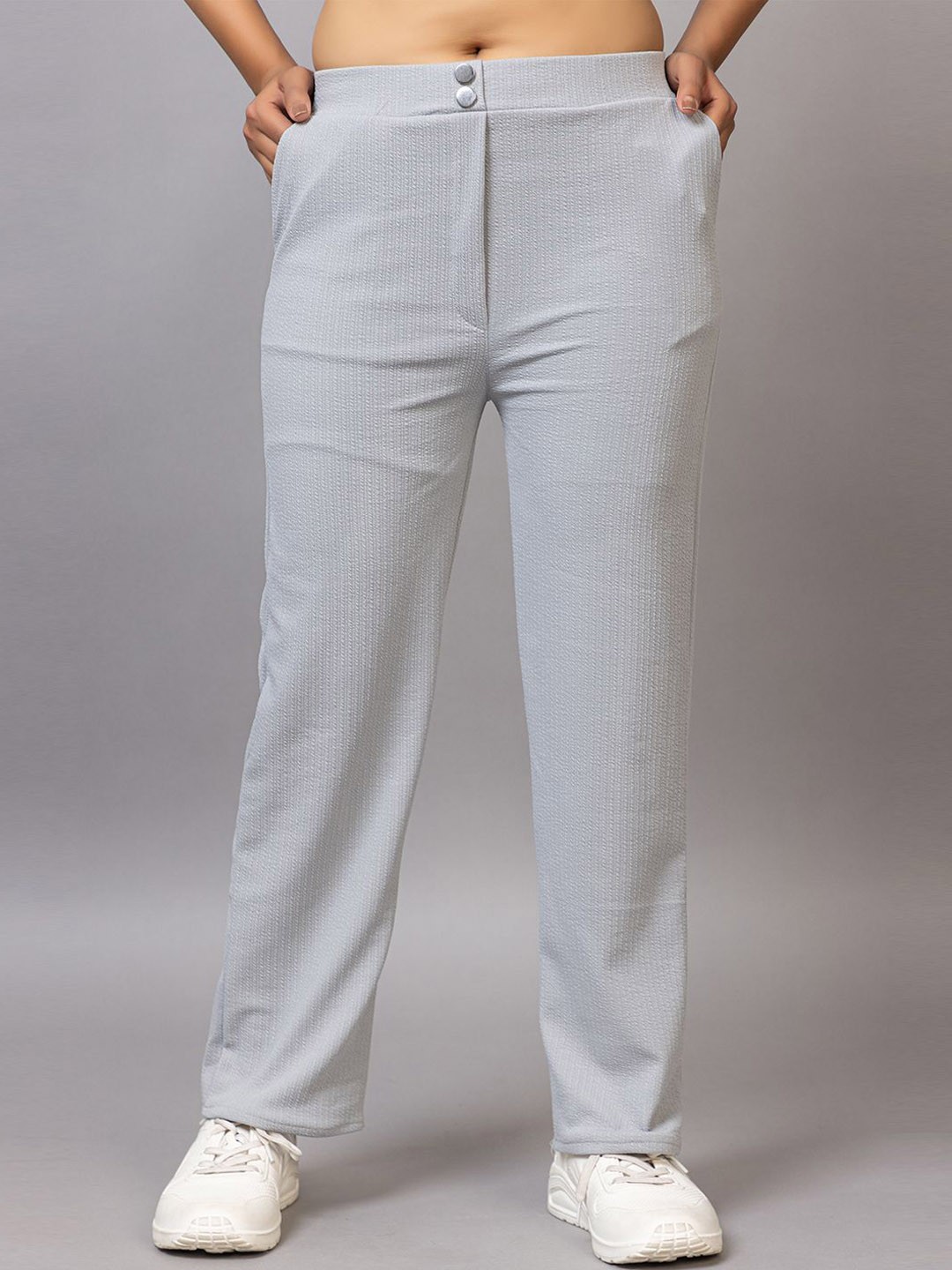 

PROBASIC Women Mid Rise Trouser, Off white