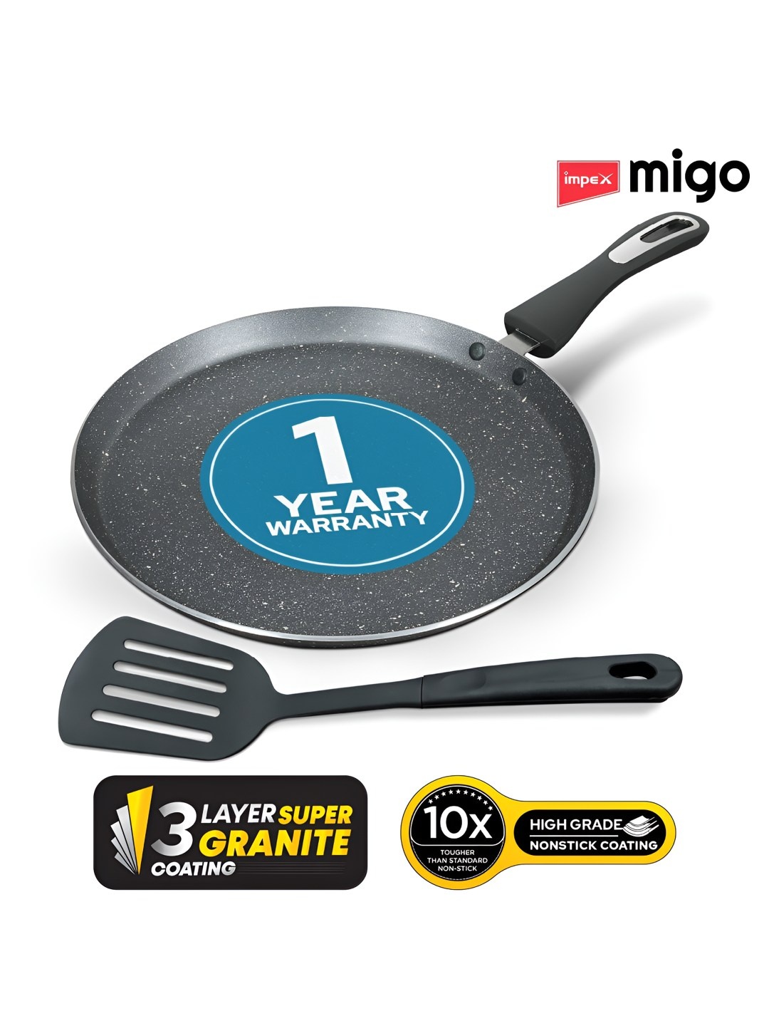 

IMPEX Grey Induction Base Aluminium Tawa