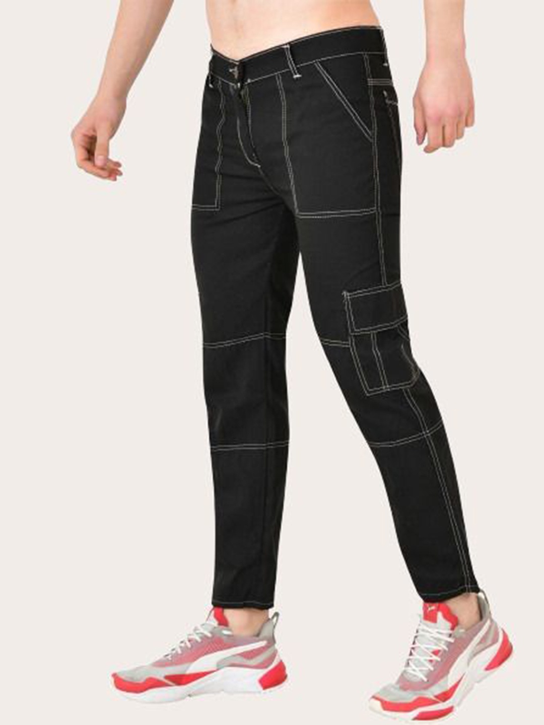 

LINARIA Men Classic Slim Fit Low Clean Look Jeans, Black