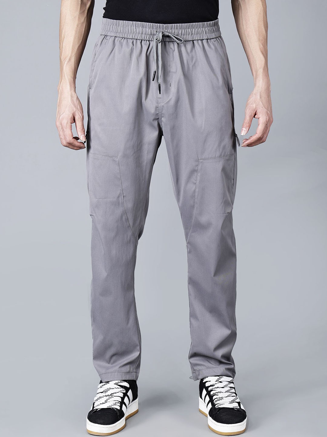 

Fort Collins Men Mid Rise Cotton Relaxed Fit Track Pants, Grey