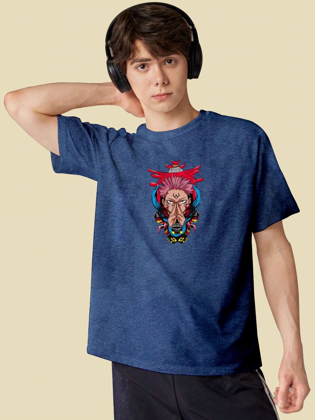 

BAESD Boys Graphic Printed Round Neck T-shirt, Blue