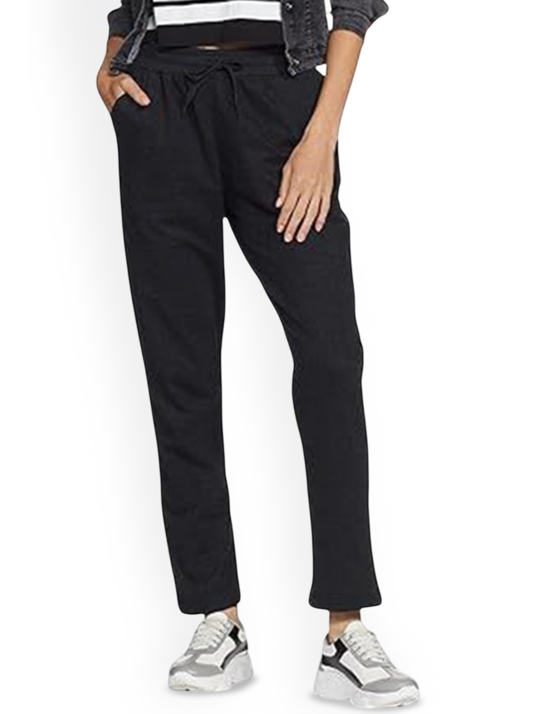 

Honeysuckle by Cotton Colors Women Relaxed Fit Mid-Rise Cotton Track Pants, Charcoal