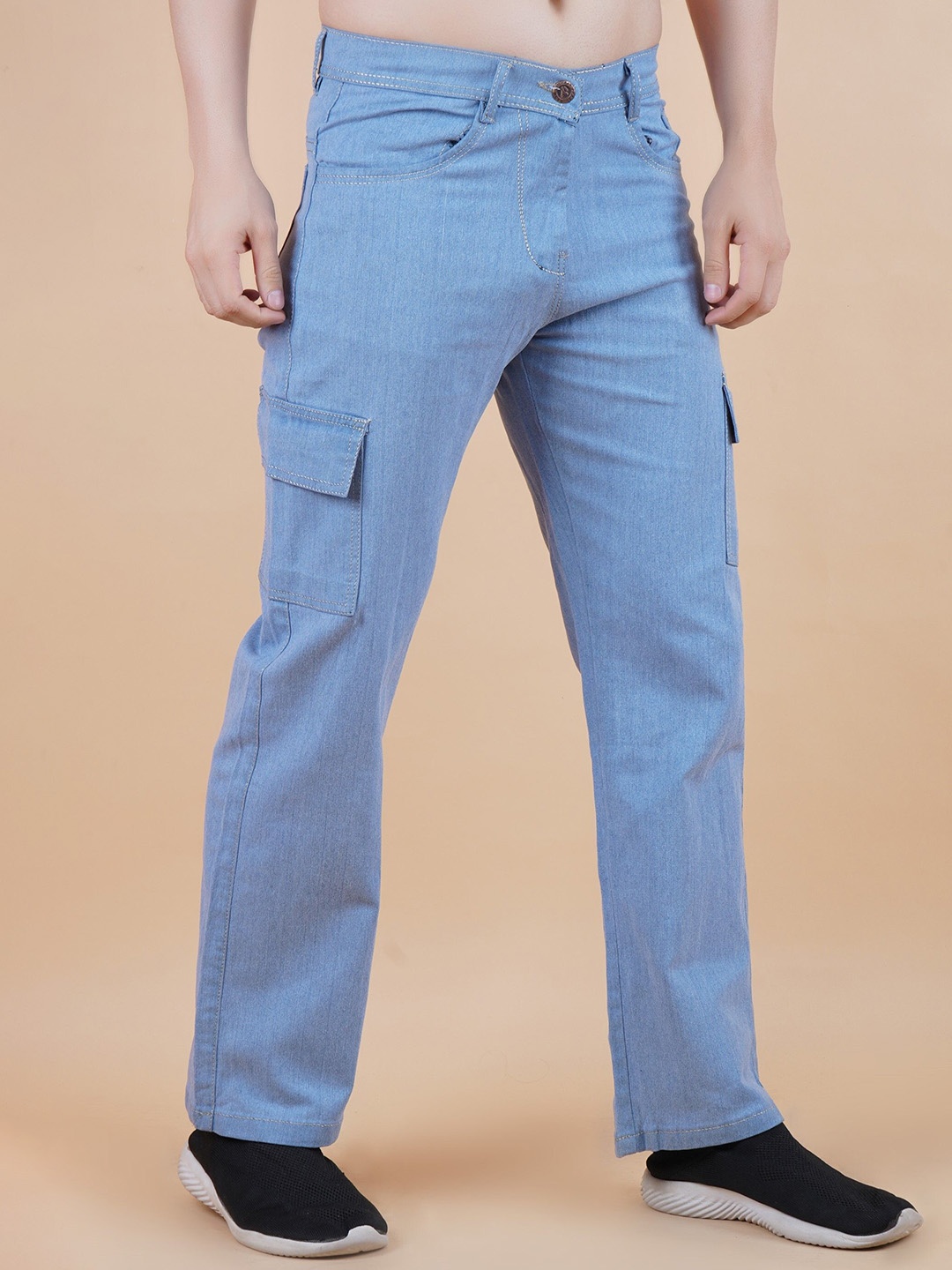 

LINARIA Men Classic Relaxed Fit Low Distress Jeans, Blue