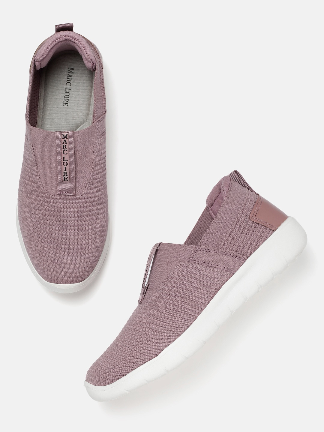 

Marc Loire Women Round Toe Memory Foam Textile Slip-On Sneakers, Mauve