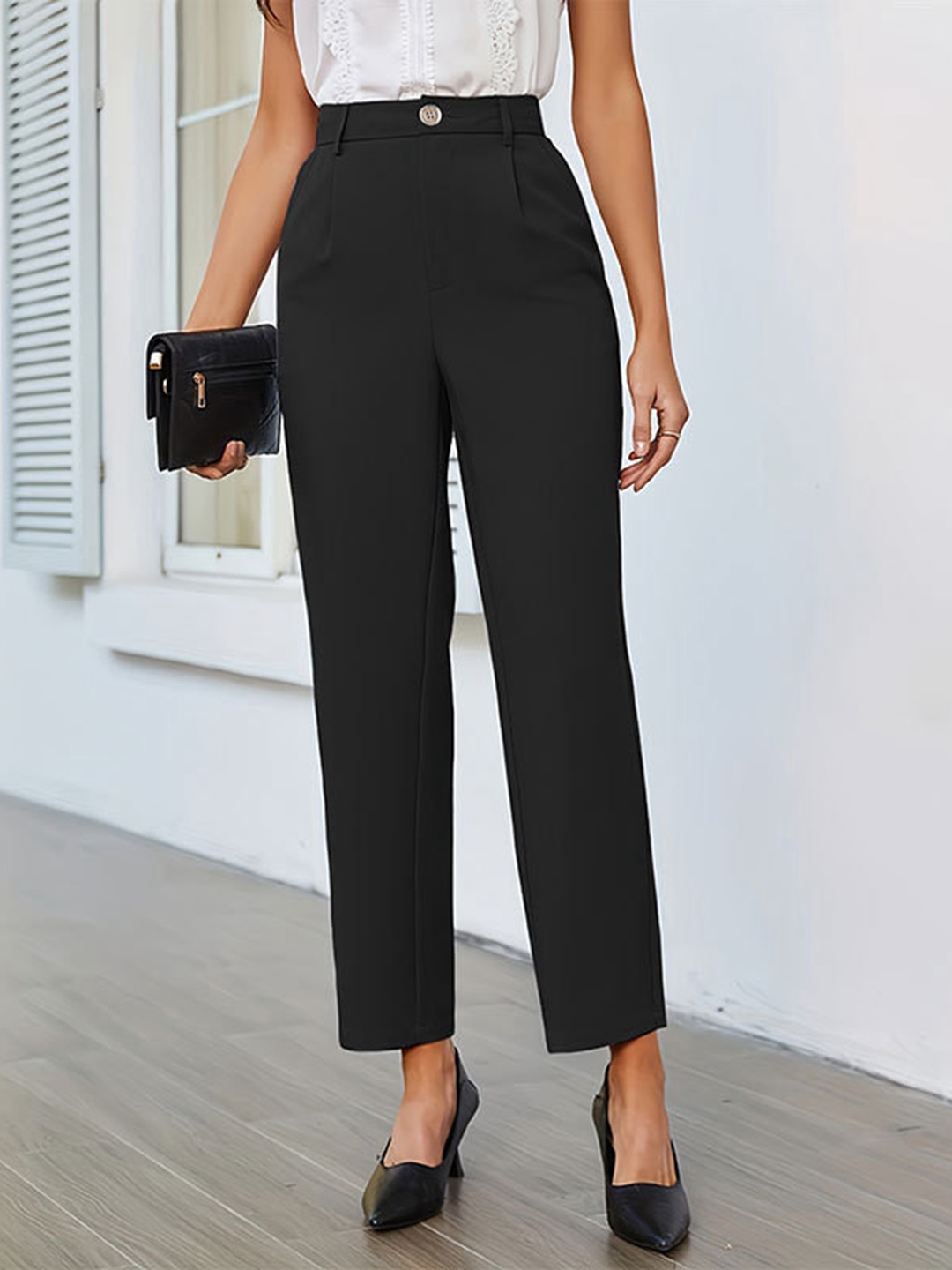 

her by invictus Women Formal Trousers, Black
