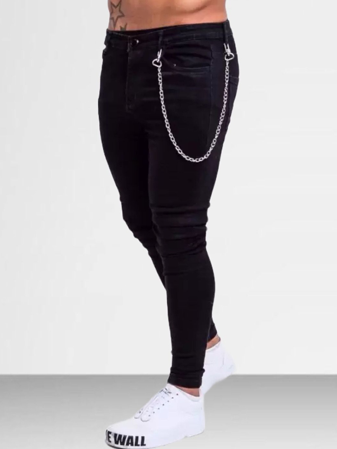 

LINARIA Men Classic Slim Fit Stretchable Jeans, Black