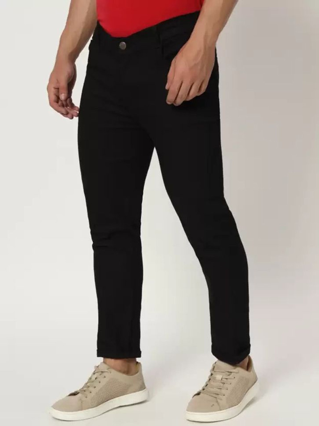 

LINARIA Men Classic Slim Fit Clean Look Stretchable Jeans, Black