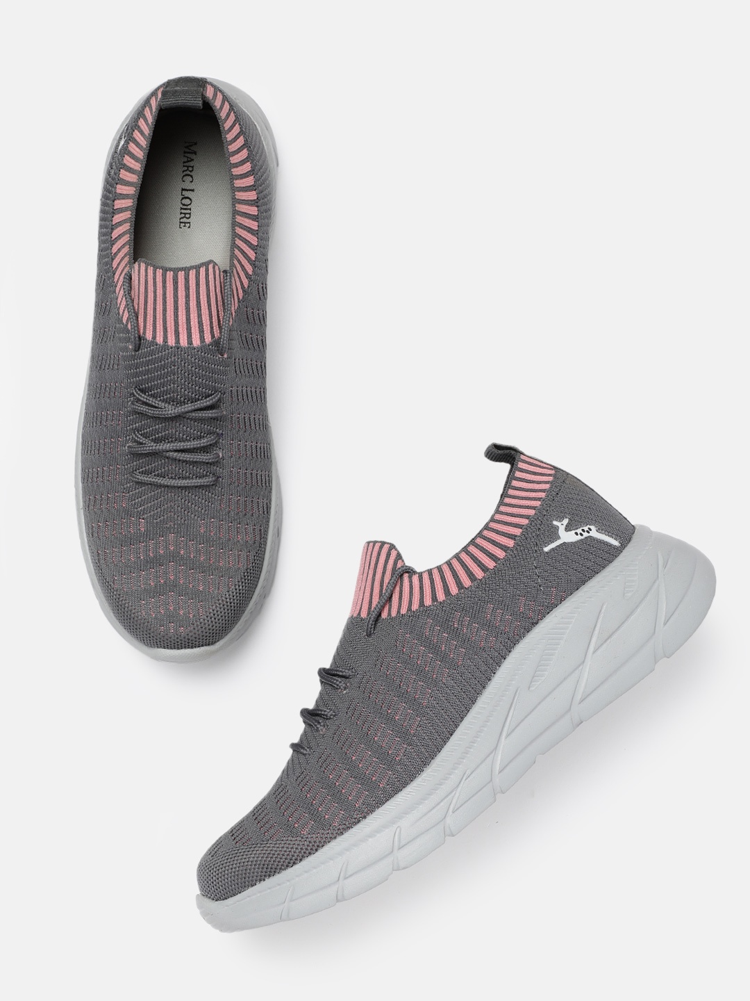 

Marc Loire Women Woven Design Sneakers, Grey