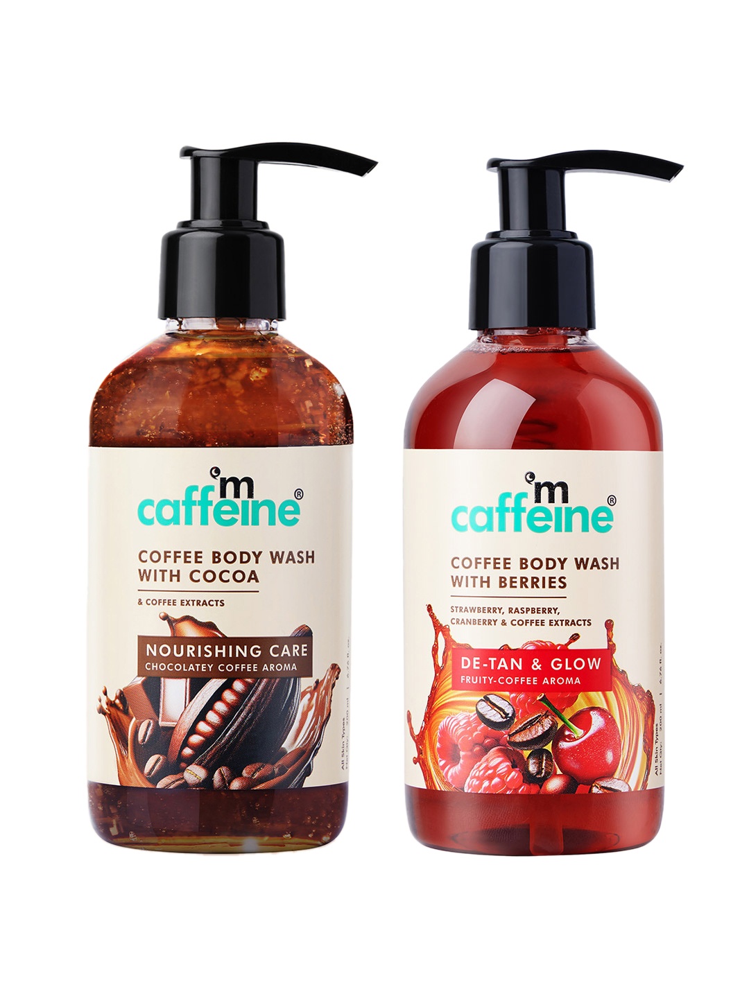 

MCaffeine Set of Berries & Cocoa Shower Gels - 400ml, Brown