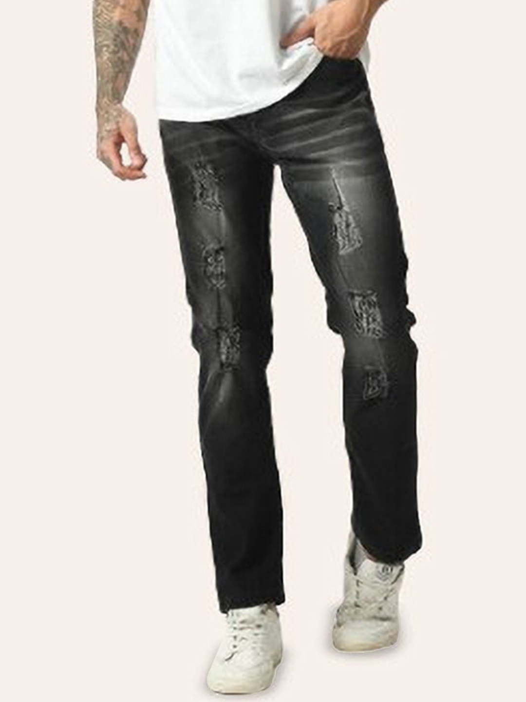 

LINARIA Men Classic Slim Fit Mid-Rise Jeans, Grey