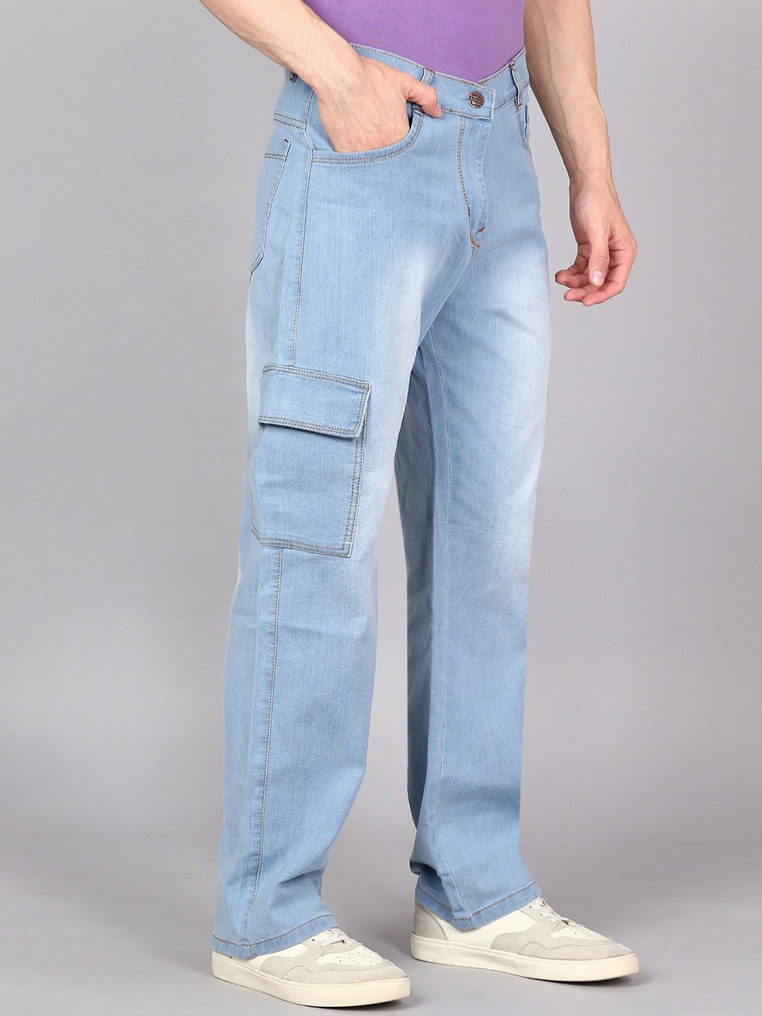

LINARIA Men Classic Boyfriend Fit Light Fade Jeans, Blue