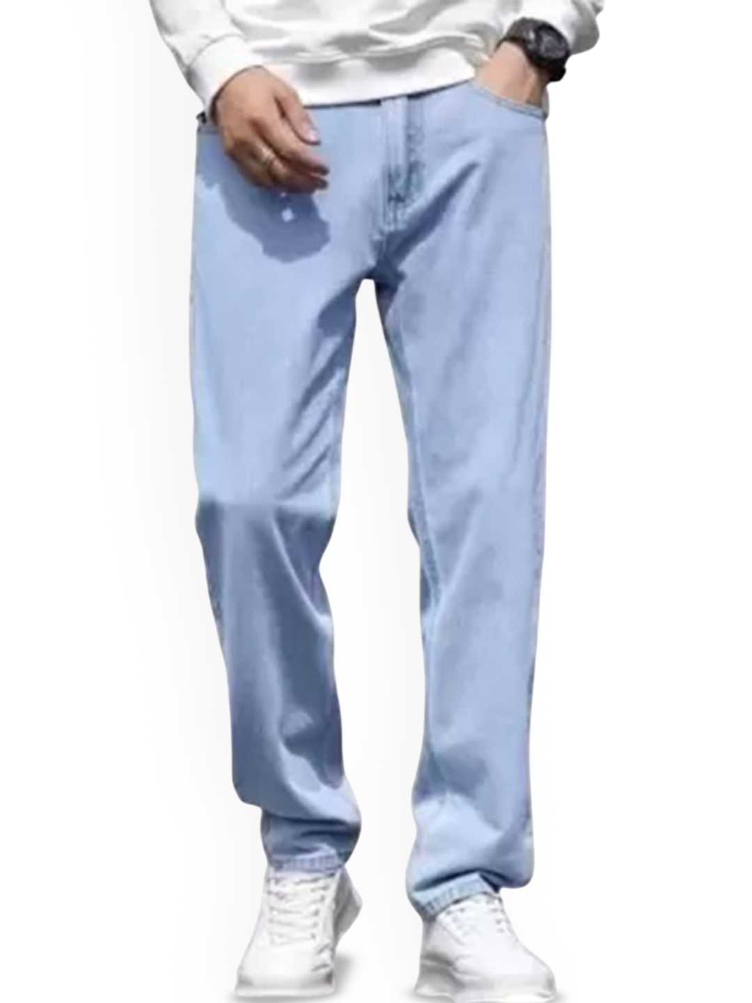 

LINARIA Men Classic Relaxed Fit Mid-Rise Jeans, Blue