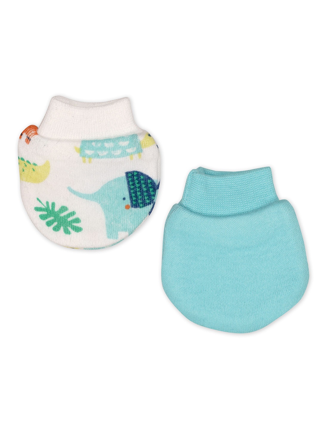 

mothercare Boys Printed Pure Cotton Mittens, White
