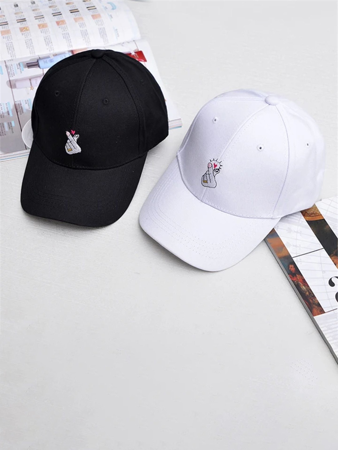 

Topibaaz Girls Set of 2 Cotton Baseball Cap, Black