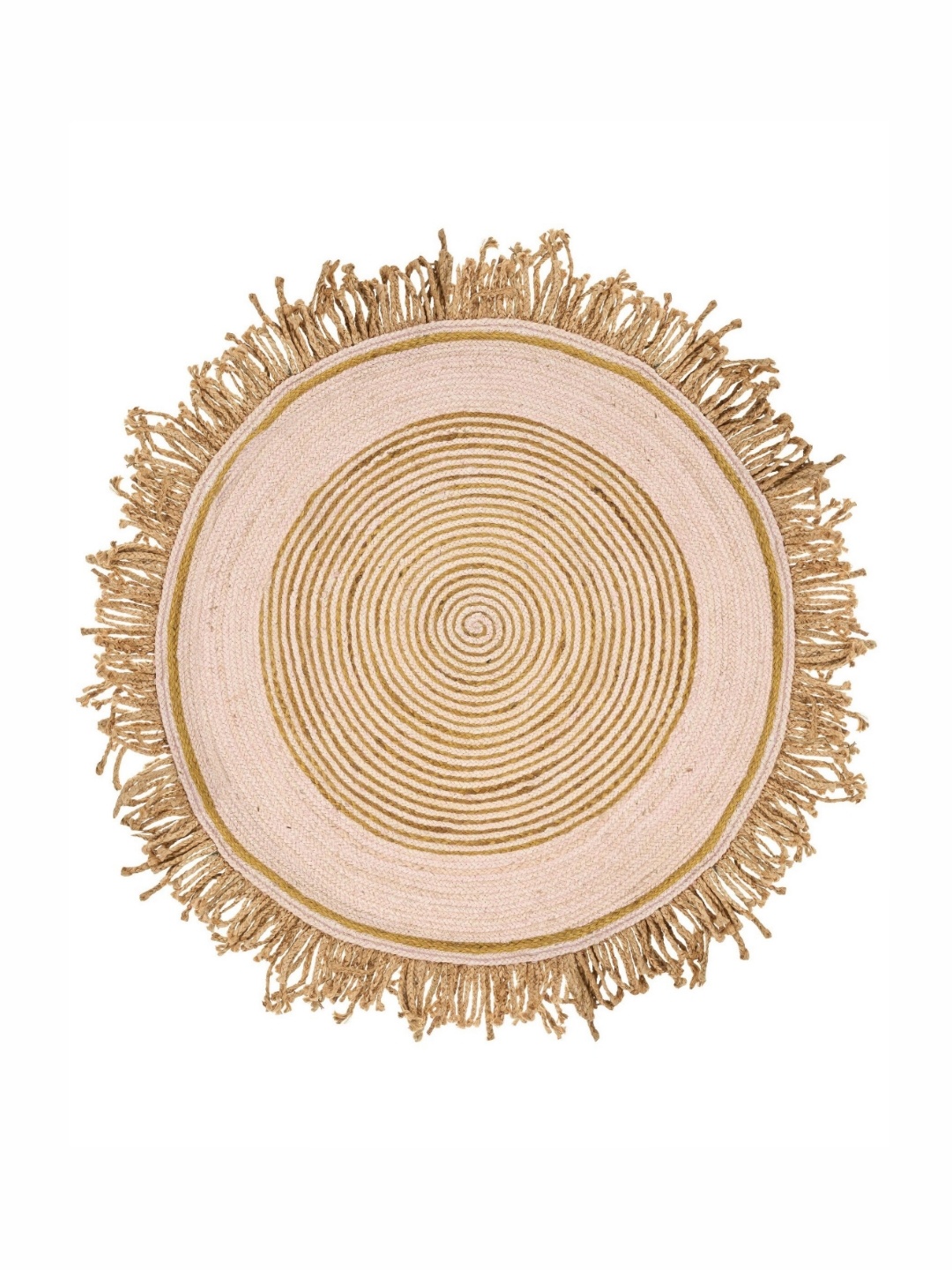 

Art Avenue Gisborne Beige & Pink Textured Round Floor Jute Carpet