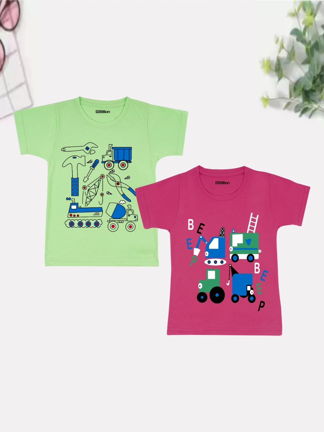 

Billion Boys 2 Printed Bio Finish T-shirt, Multi